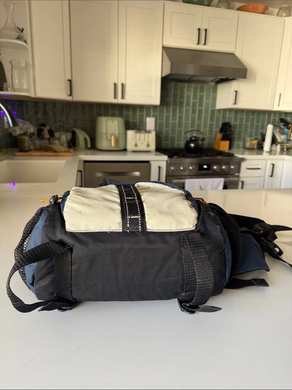 Volcom Navy and Orange Outdoor Backpack